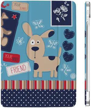 DuraSafe Cases for iPad Air 5th 4th 6th 11th [ Air 11/6 2024/5 2022/4 2020 ] A2588 A2316 MYFQ2LL/A MYFM2LL/A MYFR2LL/A MYFN2LL/A MYFQ2LL/A MYFM2LL/A MYFR2LL/A Printed PC Cover - Puppy Friend