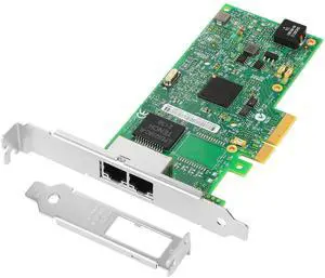 Euqvos PCIe Ethernet Network Card for Intel I350-T2 I350AM2 Chipset PCIe 2.1 x4 1Gb Dual Port RJ45 LAN Card Support Windows Server/Windows/Linux/VMware/ESX