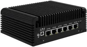 6 LAN 2.5G Firewall Router 12th Gen N150 6X i226-V Fanless Mini PC DDR5 2xHDMI2.1 USB3.2 Type-C pf-Sense Proxmox,No Ram No SSD