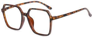 Firmoo Blue Light Blocking Glasses for Women/Men, Oversized Square Tortoise Frame Computer Glasses for Screen, YC1291
