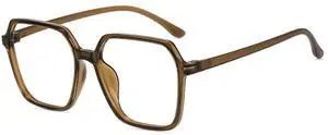 Firmoo Blue Light Blocking Glasses for Women/Men, Oversized Square Brown Frame Computer Glasses for Screen, YC1291 Firmoo Blue Light Blocking Glasses for Women/Men, Oversized Square Brown Frame Computer Glasses for Screen, YC1291