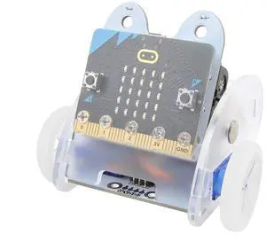 ELECFREAKS microbit Ring:bit Car Kit BBC Micro:bit Car, DIY Programmable Kit Makecode Project, Micro:bit Coding Starter Kit with Wiki Tutorial(Without Micro:bit)
