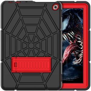 Grifobes (for 13th/11th Generation 2023/2021 Release) Tablet 10/10 Plus, Tablet 10 Kids/Kids Pro, 3-in-1 Heavy Duty Shockproof Rugged Protective Cover with Stand (Black+Red)