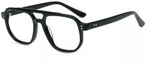 Firmoo Aviator Blue Light Blocking Glasses for Men/Women, Square Computer Eyewear Anti Eye Strain Glasses, Black, JQ1001