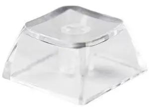 Elacgap Blank Crystal Transparent Keycaps PC Material 1U XDA Profile Keycap for MX switches Mechanical Keyboard Backlit (XDA Transparent, 100pcs)