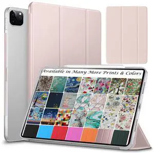 DuraSafe Cases for iPad PRO 11 Inch 2nd 3rd 4th [ PRO 11 2020 2 2021 3 2022 4 Gen ] A2759 A2435 A2761 A2762 A2377 A2459 A2228 A2068 A2230 A1980 Hard Smart PC Translucent Back Cover - Light Pink