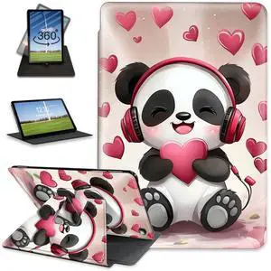 FQSXFIFN for  Fire Max 11 2023 Release Case 11'' Rotating, Auto Wake Sleep Leather Case for  Fire Max 11 2023 Release Cover Stand Cute Panda for Woman Man