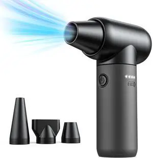 Ekmoey Electric Air Duster, 110,000 RPM 3 Gear Adjustable Cordless Air Blower, 6000mAh Rechargeable Battery,Portable Dust Cleaner for Computer,Car Home & Outdoor,Replaces Compressed Air Cans