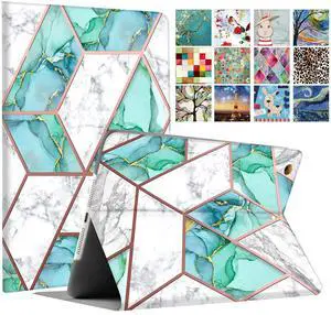 DuraSafe Cases for iPad Mini 6 8.3 Inch 2021 [ Mini 6th Gen ] A2567 A2568 A2569 MK7M3LL/A MLWL3LL/A MK7R3LL/A MK7P3LL/A MK7T3LL/A Printed Folio Smart Sleek & Classic Design Cover - Marble Green