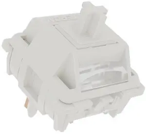 GATERON Smoothie Keyboard Switches,Full POM Pre-lubed 40gf Linear RGB LED 5 Pin 22mm Dual-Stage Spring Key Switches for MX Mechanical Keyboard(72PCS)