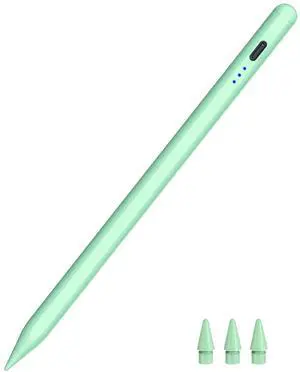Pen for iPad 2018-2025, HATOKU 15 Mins Fast Charging Pencil 1st Gen with Tilt & Palm Rejection Compatible with iPad Air 3/4/5/M2/M3, iPad mini 5/6, iPad 6/7/8/9/10/11, iPad Pro 11"/12.9"/M4 (Green)