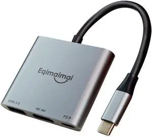 USB C to HDMI Multi-Port Adapter(4K@120HZ) with 100w PD,USBC Laptop Docking Station for Monitor Extension Display, USB-C to USB-A Converter 10Gbps,4K HDMI Hub for Mac/iPad pro/MacBook/Laptops