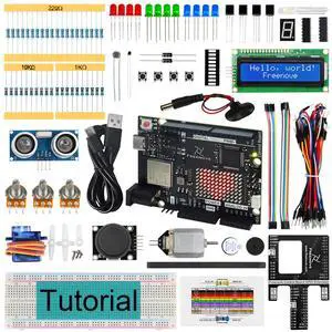 Freenove Super Starter Kit with Board V5 Rev4 WiFi (Compatible with Arduino IDE), Arm Cortex-M4 Microcontroller, Onboard ESP32-S3, 305-Page Detailed Tutorial, 172 Items, 60 Projects