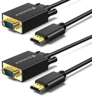 FOINNEX VGA to HDMI Adapter with Audio, PC VGA Source Output to TV/Monitor with HDMI Connector 1080P Converter Adaptador for Computer Laptop Projector