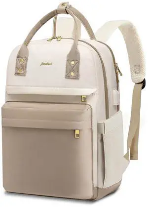 Focdod Laptop Backpack for Women Bag - College Bookbag Business Computer Backpack 15.6 inch Waterproof Work Travel Backpack with USB Charger Anti-theft Casual Cute Backpacks for Nurse Teacher Gift