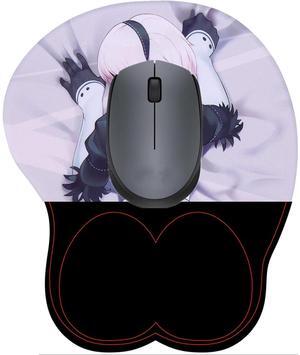fonyell NieR Automata Anime 3D Mouse Pad with Soft Wrist Rest Gaming 3D Mousepads Funny Gift 2Way Skin (Version 2)