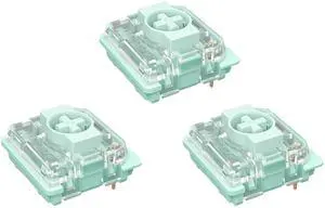 Zjmehty GATERON KS-33 Low Profile Jade 2.0 Switches for MX Mechanical Keyboard,3 Pin/65gf Tactile/RGB LED/Factory Pre-lubed Switches(108Pcs)