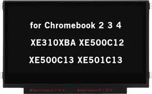 11.6" Screen Replacement for Samsung ChromeBook 2 3 4 XE310XBA XE500C13 XE501C13 XE310XBA-K01US XE500C13-K02US XE500C13-K01US XE500C13-K04US 30Pin LED LCD Display Panel (Side Brackets Non Touch)