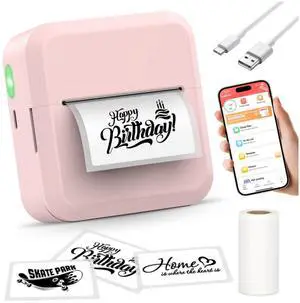 HuiJuKeJi Label Maker Machine with 50 * 30mm Tape,S2 Portable Bluetooth Mini Label Printer Maker with Personalize Templates,Inkless Thermal Sticker Printer for Home/Office/Business/Organization