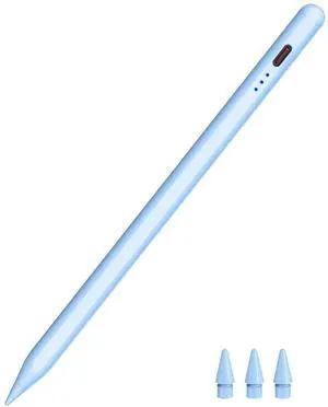 Pen for iPad 2018-2025, HATOKU 15 Mins Fast Charging Pencil 1st Gen with Tilt & Palm Rejection Compatible with iPad Air 3/4/5/M2/M3, iPad mini 5/6, iPad 6/7/8/9/10/11, iPad Pro 11"/12.9"/M4 (Blue)