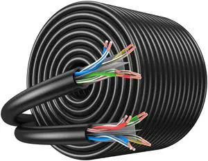JARNHNG Cat6 Cable 1500ft - UTP Heavy Duty, Waterproof, 550MHz, UV Resistant 26AWG Cat 6 Ethernet Cable 1500 ft, Suitable for Indoor and Outdoor Use