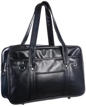 jojofuny Portable Leather Laptop Tote Messenger Bag: Japanese JK Uniform Business Case - Men's Briefcase Bookbag - PU Large Capacity Commuter Bag
