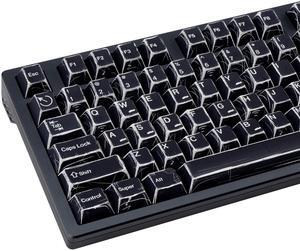 JOLINTAL Minimalist Manga Keycaps 136 Keys, Japanese Manga Black Keycap, PBT Dye Sublimation Custom Keycaps, Cherry Profile Keycap Set Fit for 61/64/87/104/108 Cherry MX Switches Mechanical Keyboard
