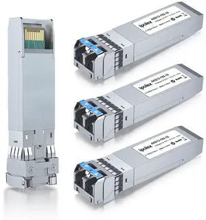 ipolex SFP+ 10GBase LR Singlemode Module, 10G SFP LC 1310nm Fiber Optic Transceiver for Cisco SFP-10G-LR, Ubiquiti UniFi UF-SM-10G, Meraki MA-SFP-10GB-LR, Netgear, Mikrotik and More, up to 10KM, 4Pack