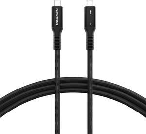 80Gbps Thunderbolt 5 Cable [Intel Certified] 6.6ft USB C to USB C Cable, 240W(5A) Charging Cord, Braided Type C Cable Compatible for Dual 16K/8K/4K Display, USB4, SSD, eGPU, Mac Studio/mini, iphone