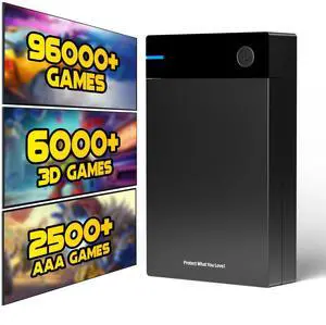 Kinhank 12T HDD Retro Gaming Hard Drive with 96000+ Classic Games, Include 6000+ 3D Games, USB 3.0, 12tb External Portable Game Hard Drive Disk for Win 7/8/10/11