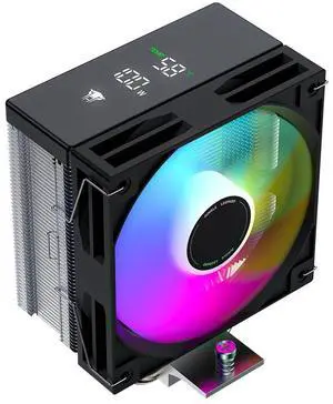 Jungle Leopard KF401 Digital CPU Cooler, 4 Heat Pipe Direct Touch Process, HDB Bearing 120mm PWM LED Colorful Fan Air Cooler 220W TDP, Suitable for AMD AM4/AM5 & Intel LGA 1700/1200/115X