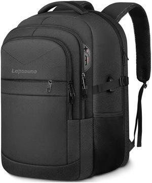 Travel Backpack, Large Carry on Backpack, 17 Inch Laptop Bag, Big Sturdy TSA-Friendly with USB Port College School Rucksack Bag, Gifts for Him Men Women, Black
