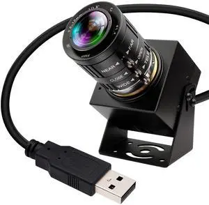 IFWATER 5MP USB Camera Global Shutter 1944P@50fps High Speed USB Webcam 3.6-10mm 3X Manual Zoom Lens Computer Lightburn Close up for Motion Capture Face Recognition QR Codes Scanning