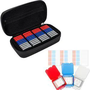 EVA Style + Clear Style:EVA PU SD Card Case with 24 Pack Clear Plastic SD Card Holder
