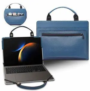 Laptop Case Cover Sleeve for Samsung Galaxy Book4 Edge 15 NP750XQAA NP750XQA-KB2US NP750XQA-KB1US with Portable Bag with Bag Handle,Blue