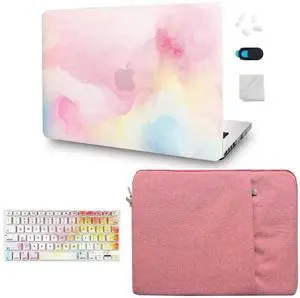 KECC Compatible with MacBook Pro 13 inch Case 2025-2016 with Touch Bar M2 A2338 M1 A2289 A2251 A2159 A1989 A1706 A1708 Protective Plastic Hard Shell Keyboard Cover Sleeve (Rainbow Mist)