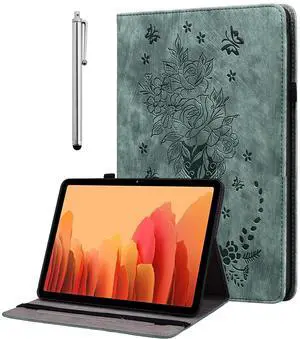 KEFBWAO Case for All-New  Fire HD 10 and 10 Plus Tablet (13th/11th Generation, 2023/2021 Release) 10.1", Multi-Angle Flip PU Leather Cover with Stylus Holder for Fire HD 10 2023 Case, Green