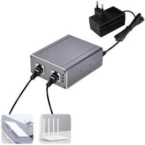 Starlink Ethernet Adapter Gen 3 - High-Performance PoE Injector, 12V Conversion Kit, Compatible for Starlink Gen 3 Devices - Ideal for Home, RV, and Remote Work Setups(Beige Grey)