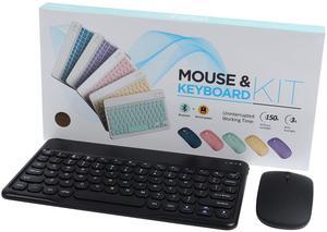 Bluetooth Keyboard and Mouse Combo for iPad - 9.72" Rechargeable Wireless Keyboard & Mouse, Type-C Charging, Perfect for On-The-Go Professionals(Black)