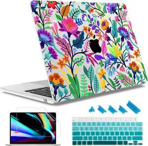 May Chen Compatible with M4 MacBook Air 15 inch Case 2025 2024 2023 A3241 A3114 M3 A2941 M2 with Liquid Retina Display & Touch ID, Plastic Hard Shell with Keyboard Cover - Bright Colorful Flowers