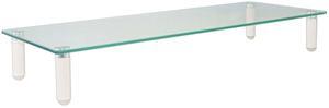 Kantek Glass Monitor Riser with 5mm Tempered Glass Platform and 40-Pound Capacity, 22-Inch W x 8.25-Inch D x 3.25-Inch H, Clear (MS370)