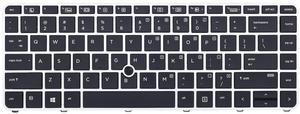 Replacement Keyboard for HP Elitebook 840 G3 848 G3, Elitebook 745 G3 745 G4 Series Laptop with Backlit Silver Frame US Keyboard