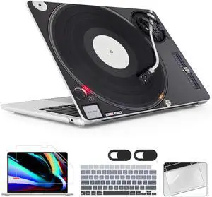 Lepeoac for MacBook Air 15 inch Case 2023 2024 2025 Release A3241 M4 A3114 M3 A2941 M2 with Liquid Retina Display & Touch ID, Hard Shell with Screen Protector & Webcam Cover, DJ Turntable