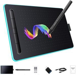 LetSketch Graphics Drawing Tablet 8.26 * 5.5 Inches Ergonomic 8192 Levels Battery-Free Stylus Pen Tablet 5 Customized Shortcut Keys Compatible with Windows/Android for Teachers Students Creators