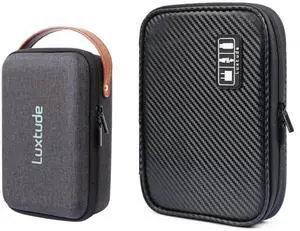 Luxtude Hard Case for Electronics & Soft Cable Organizer Bag