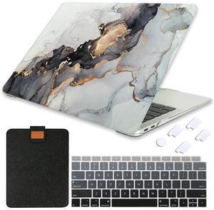 MAITTAO MacBook Air 13 Inch Case 2020 2019 2018 Release Model A1932 A2179 A2337 M1, Durable Hard Case Cover with Laptop Sleeve & Keyboard Cover for Mac Air 13.3 with Retina Touch ID, Marble 8