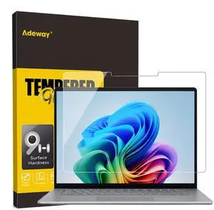 Adeway Screen Protector for Microsoft Surface Laptop 7 15 inch(2024,AIPC),9H Hardness Tempered Glass Anti-Scratch- Easy Installation- Ultra Clear, Compatible with Surface slim pen