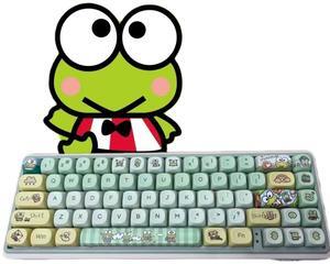 KEYOTIM Computer keyborads PBT Dye Upgrade 108 Keycap Set,MOA Height, Keycaps Keyset with Puller for Cherry MX, Key Cap for Kids, Japanese Anime (Frog-MOA) (Switches Cute Anime Japanese Kitty)