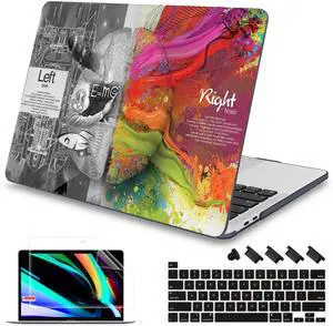 Mektron 16 inch Laptop Case, for MacBook Pro 16 inch Cover A2141 2020 2019 with Touch bar & Touch ID, Soft Touch Hard Shell Case w/Keyboard Skin Screen Protector Dust Plug, Wonderful Brain