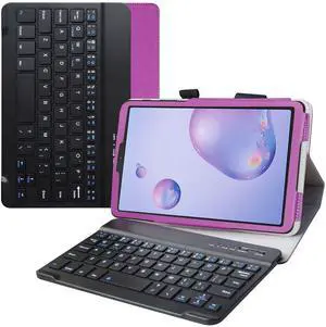 LiuShan Compatible with Galaxy Tab A 8.4 Keyboard Case,Detachable Keyboard Standing PU Leather Cover for 8.4" Samsung Galaxy Tab A 8.4 2020 SM-T307 Tablet,Purple